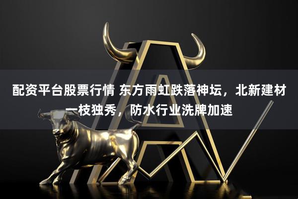 配资平台股票行情 东方雨虹跌落神坛，北新建材一枝独秀，防水行业洗牌加速